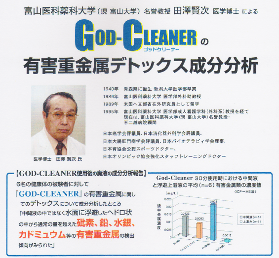 富山大学によるデトックス成分の検証 富山大学によるデトックス成分の検証